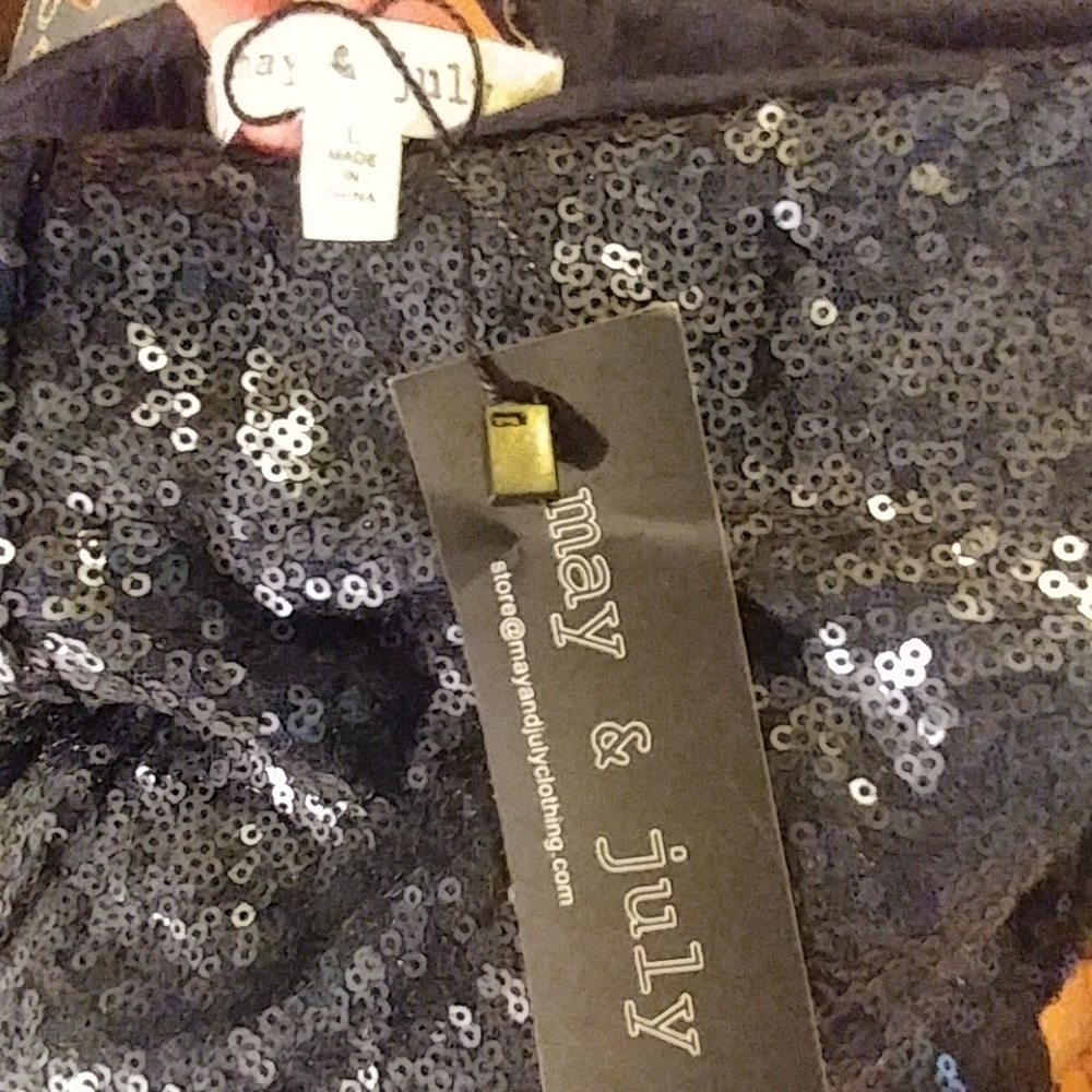 May & July sequin pants